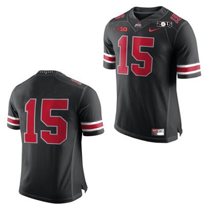 Ohio State Buckeyes Men's Only Number #15 Black Authentic Nike 2015 Patch College NCAA Stitched Football Jersey TP19G61HT
